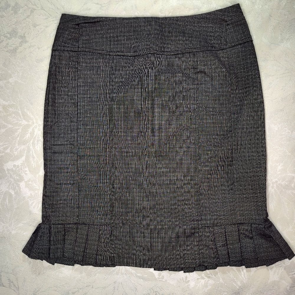 Sequin Hearts Pencil Skirt Womens 5 Jr Brown Ruffle Hemmed Knee Length Stretchy